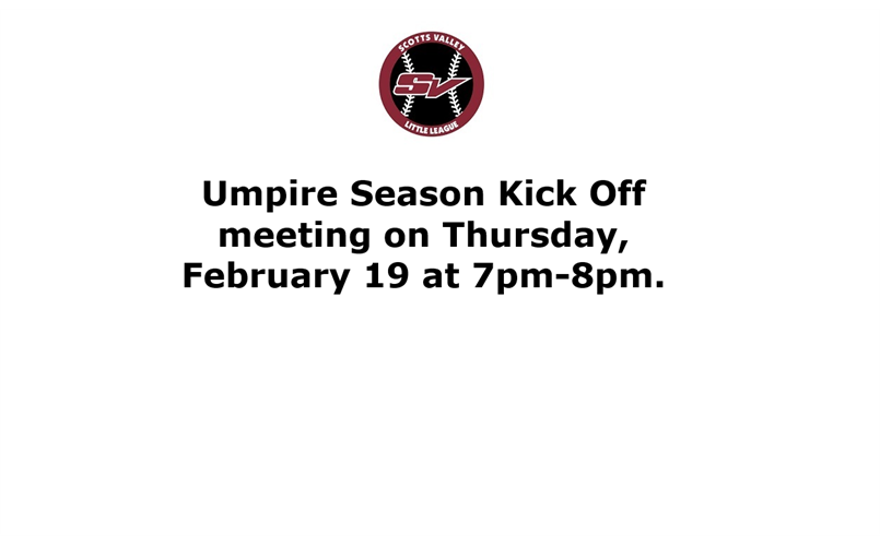 Umpire Kick Off Meeting